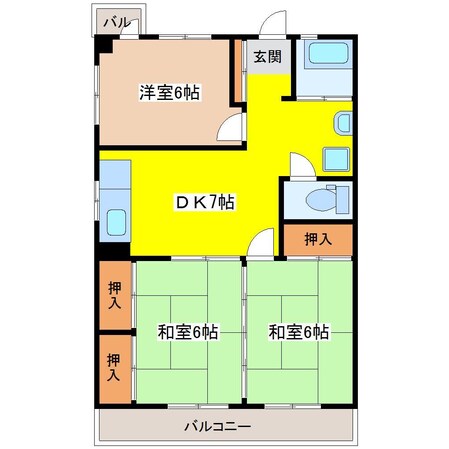 第2パークビラの物件間取画像